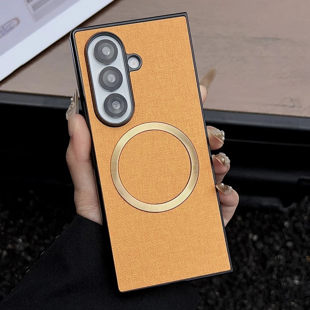 Fabric cloth magnetic wireless charging case samsung z fold - product image