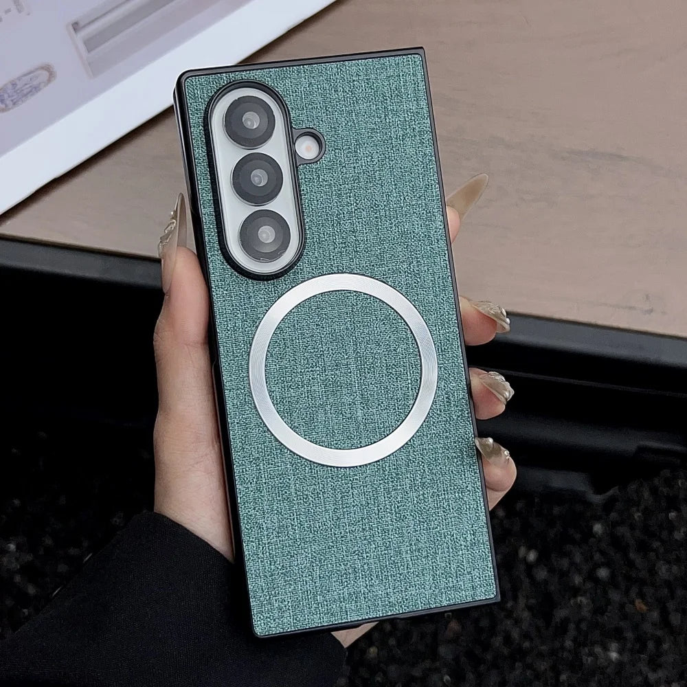 Fabric cloth magnetic wireless charging case samsung z fold - product image