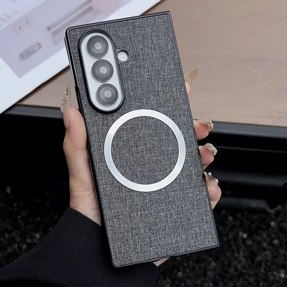 Fabric cloth magnetic wireless charging case samsung z fold - product image