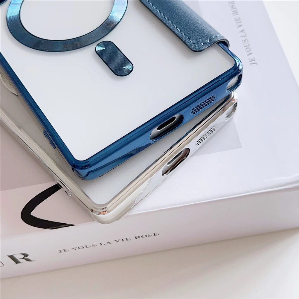 Flip cover magnetic wallet card holder soft case samsung - product image
