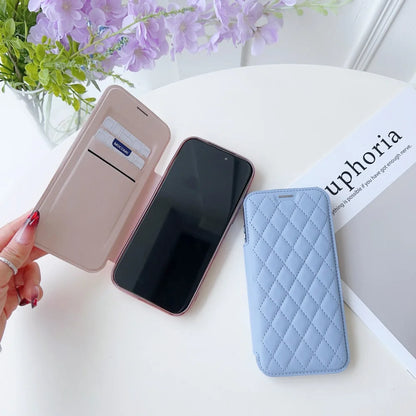 Flip cover plating magnetic leather wallet slot case - product image