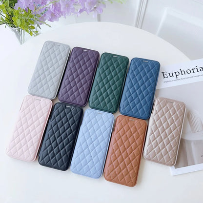 Flip cover plating magnetic leather wallet slot case - product image