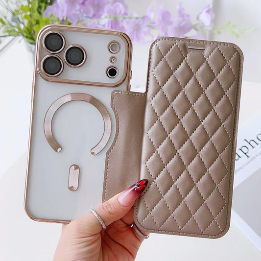 Flip cover plating magnetic leather wallet slot case - product image