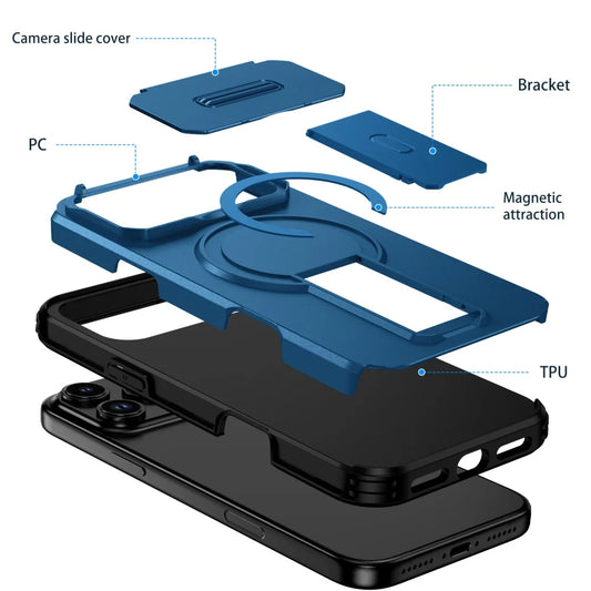 Flip magnetic stand camera protection case - product image