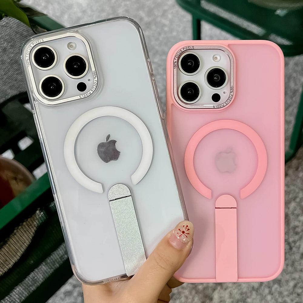 Fold kickstand magnetic matte shockproof case - product image