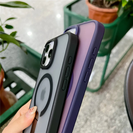 Fold kickstand magnetic matte shockproof case - product image
