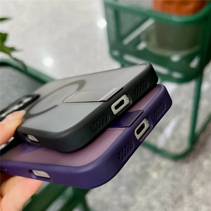 Fold kickstand magnetic matte shockproof case - product image