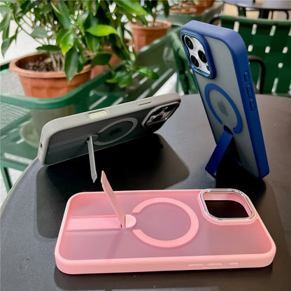 Fold kickstand magnetic matte shockproof case - product image
