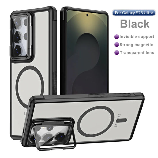 Fold lens stand glass camera protection magnetic case samsung - product image