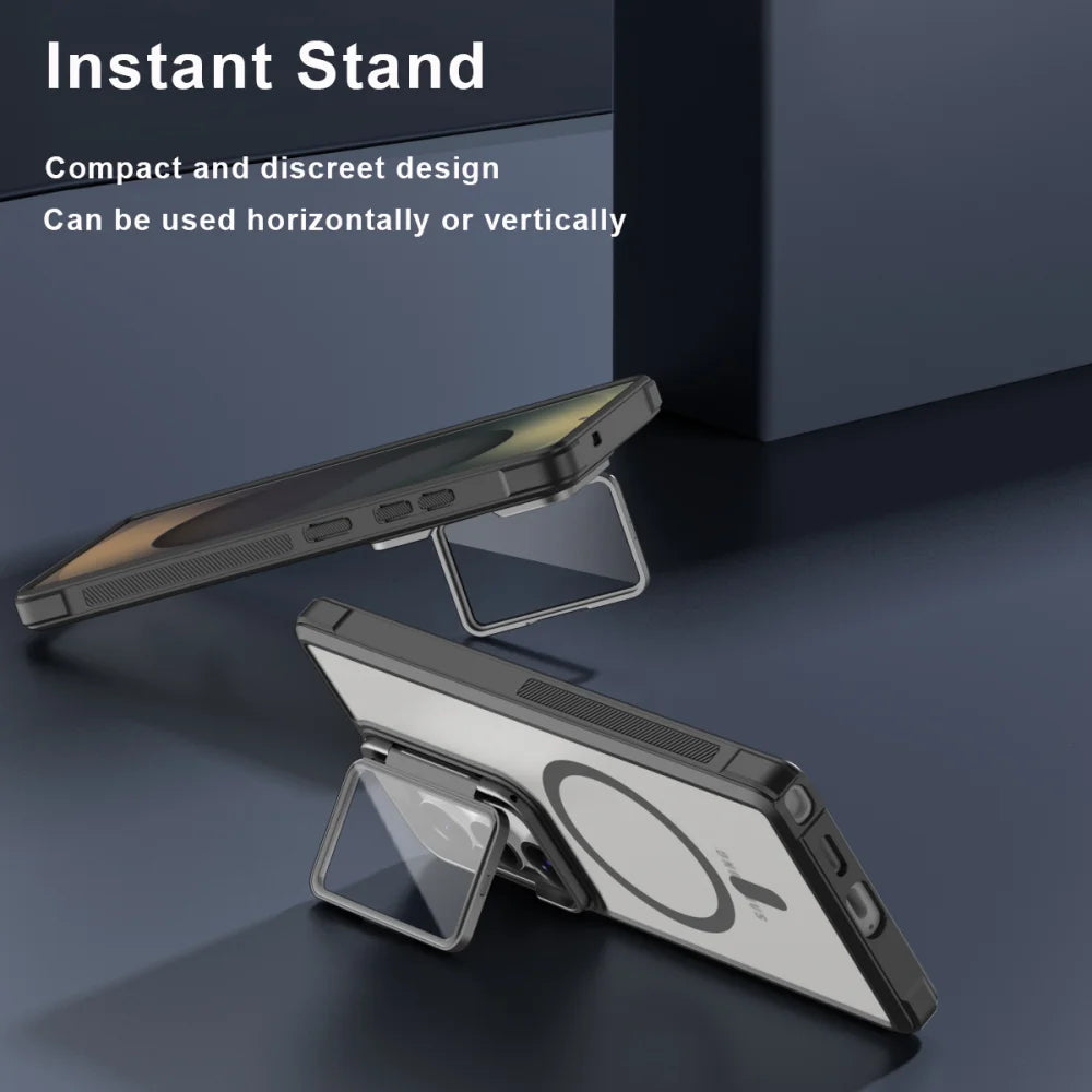 Fold lens stand glass camera protection magnetic case samsung - product image