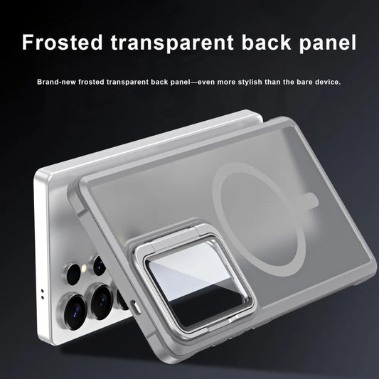 Fold lens stand glass camera protection magnetic case samsung - product image