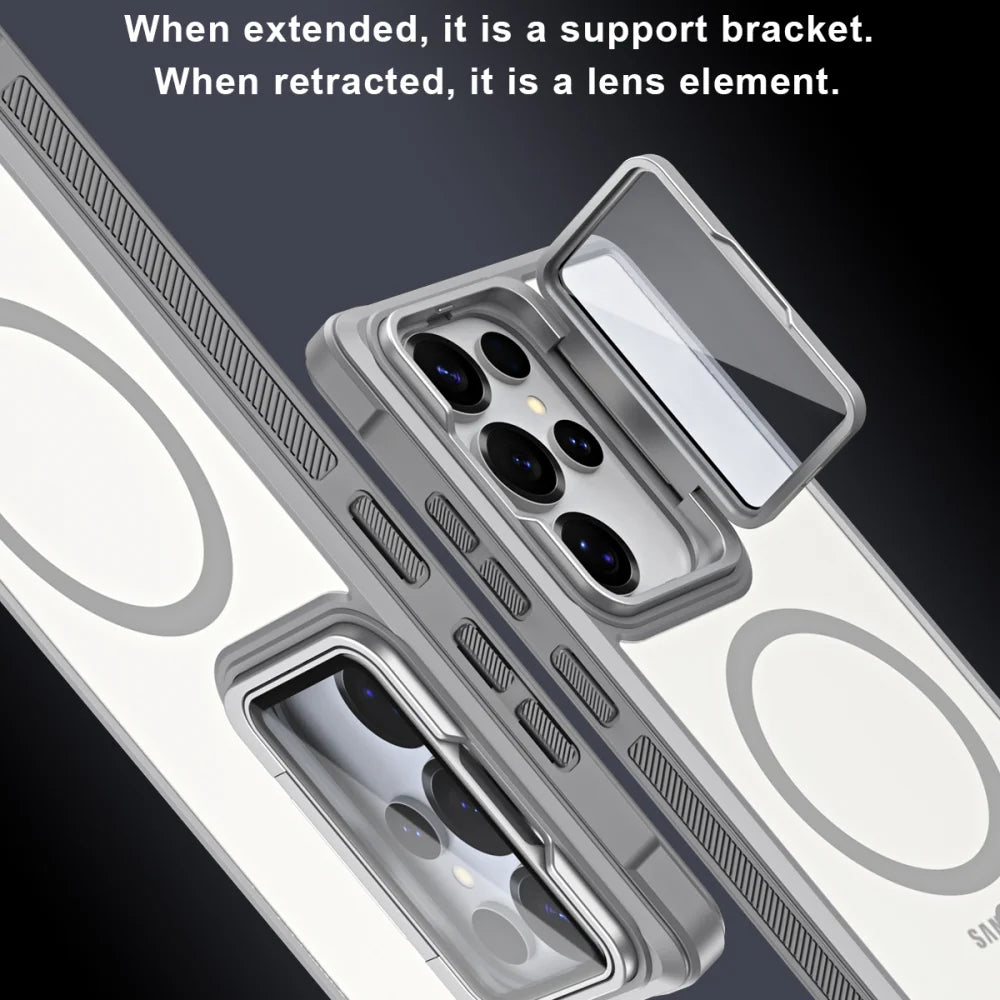 Fold lens stand glass camera protection magnetic case samsung - product image