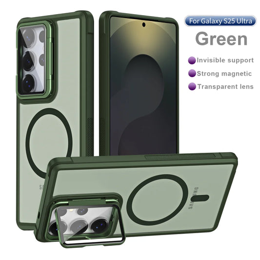 Fold lens stand glass camera protection magnetic case samsung - product image