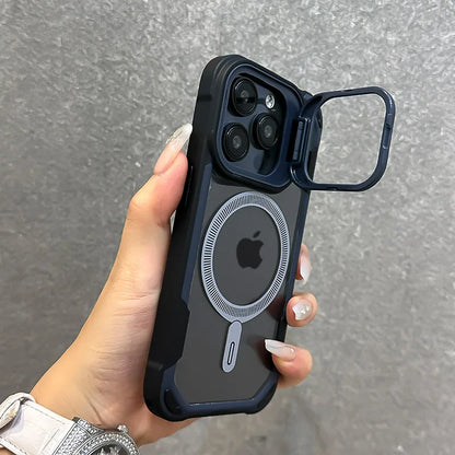 Fold lens stand magnetic armor bumper case - product image