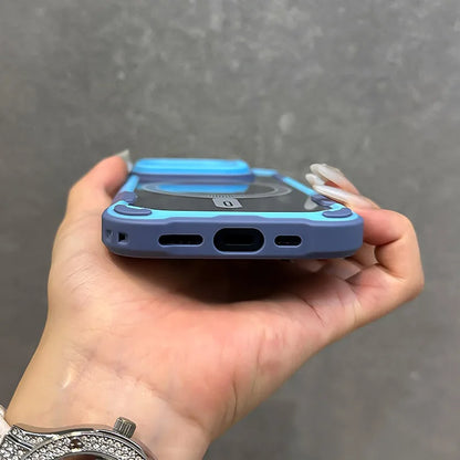 Fold lens stand magnetic armor bumper case - product image