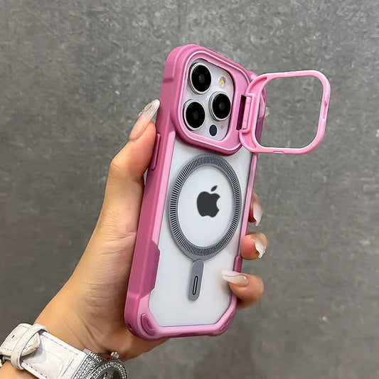 Fold lens stand magnetic armor bumper case - product image