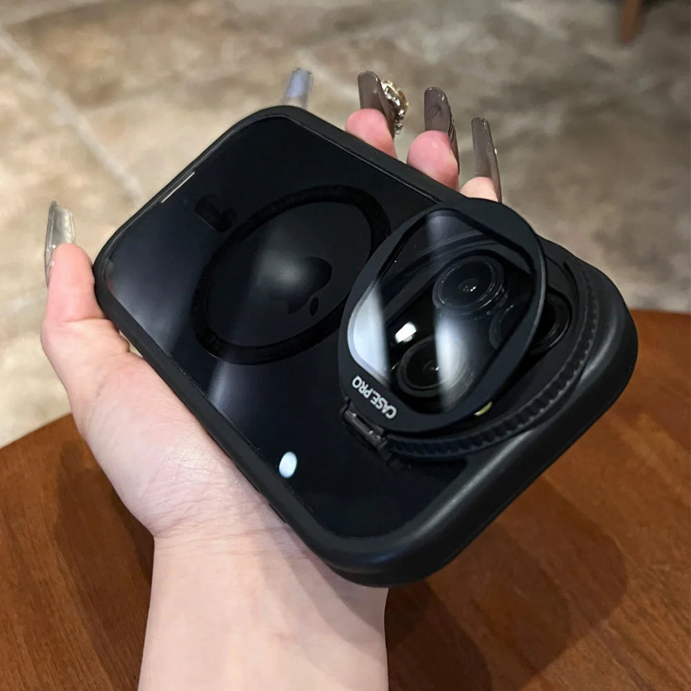 Fold lens stand magnetic clear case - product image