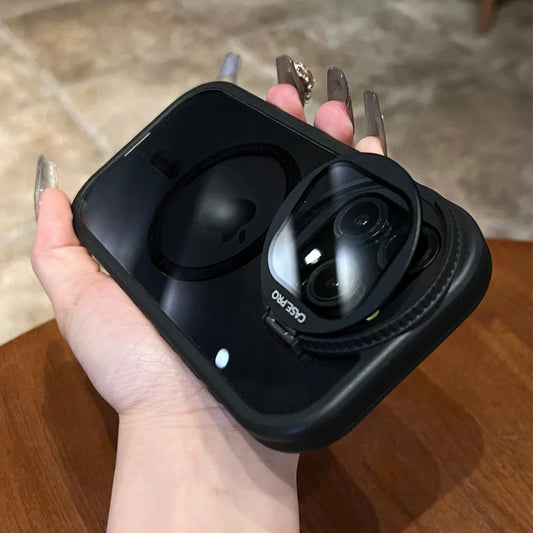 Fold lens stand magnetic clear case - product image