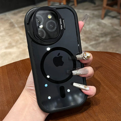 Fold lens stand magnetic clear case - product image