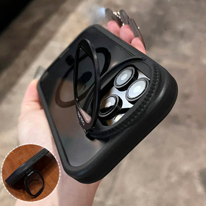 Fold lens stand magnetic clear case - product image