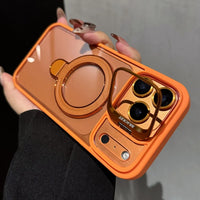 Fold Lens Stand Magnetic Transparent Hard Case Magsafe Compatible