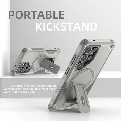 Fold stand holder magnetic armor wireless charging hard case samsung - product image