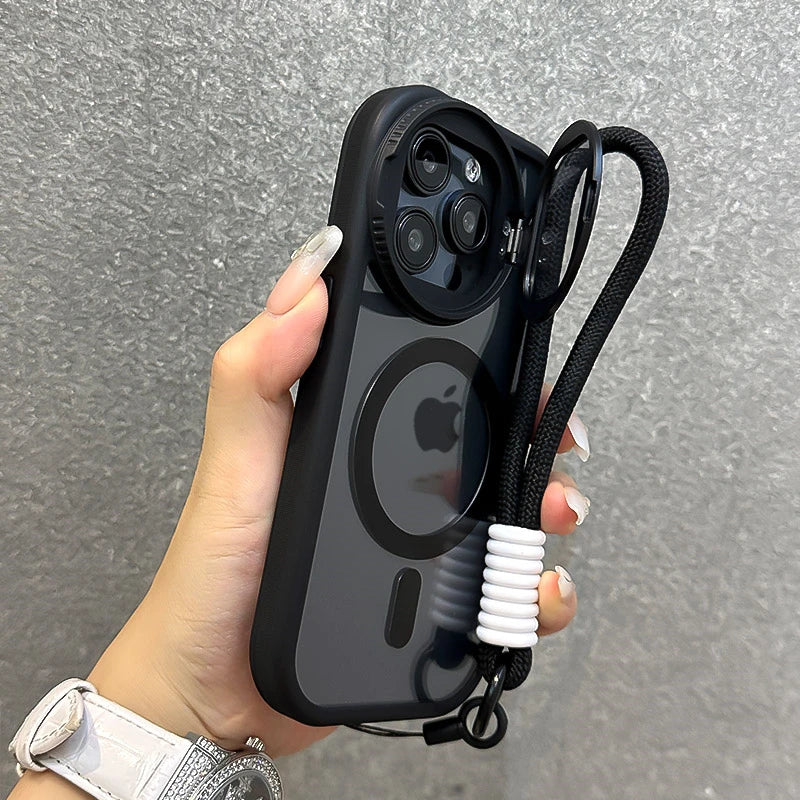 Foldable glass lens magnetic transparent case - product image