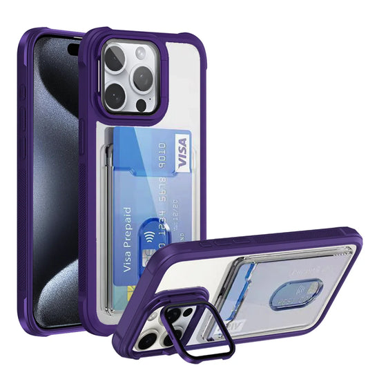 Folding lens stand card holder wallet case - product image