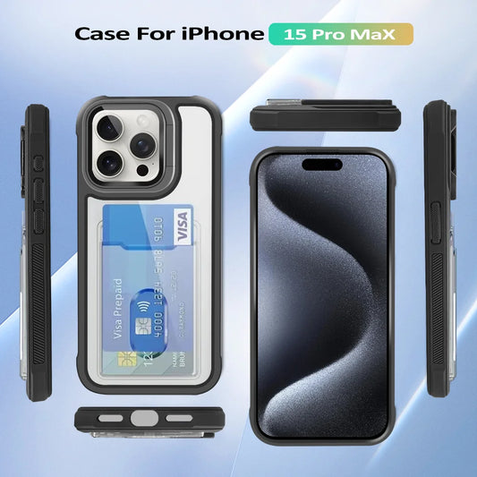 Folding lens stand card holder wallet case - product image