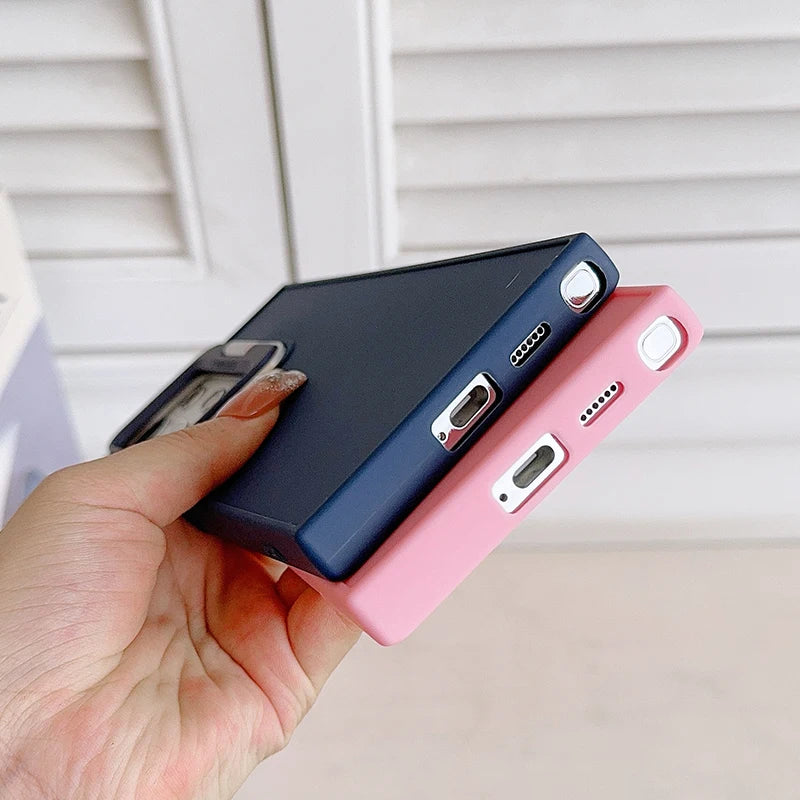 Folding lens stand matte shockproof bumper case samsung - product image