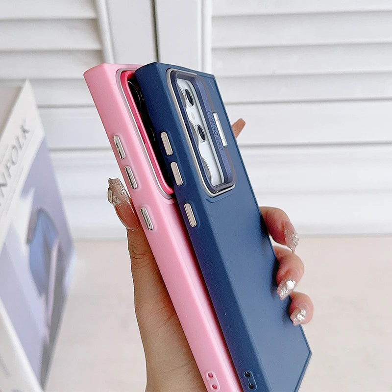 Folding lens stand matte shockproof bumper case samsung - product image