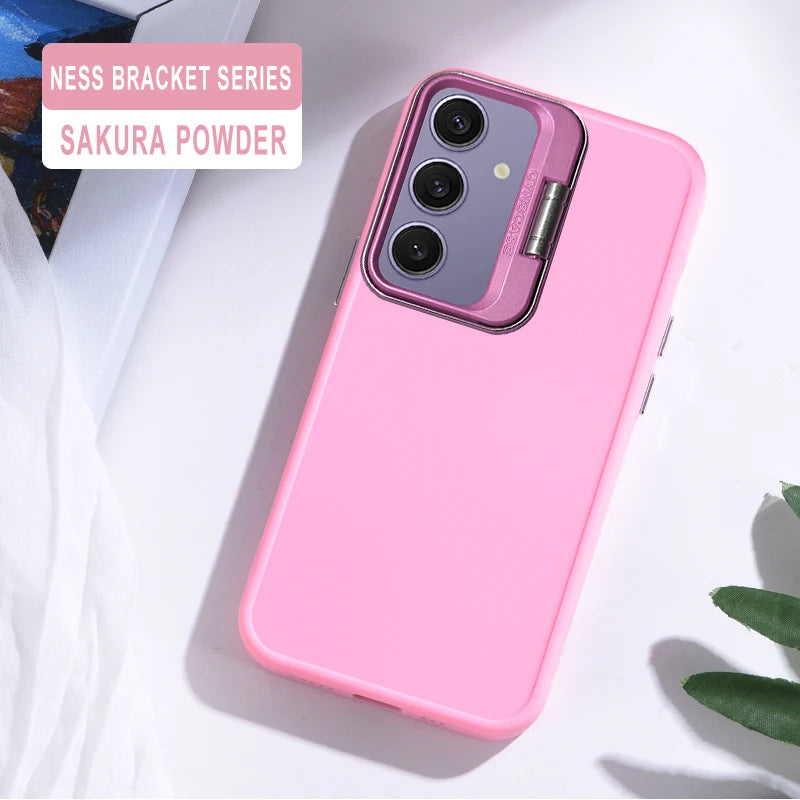 Folding lens stand matte shockproof bumper case samsung - product image