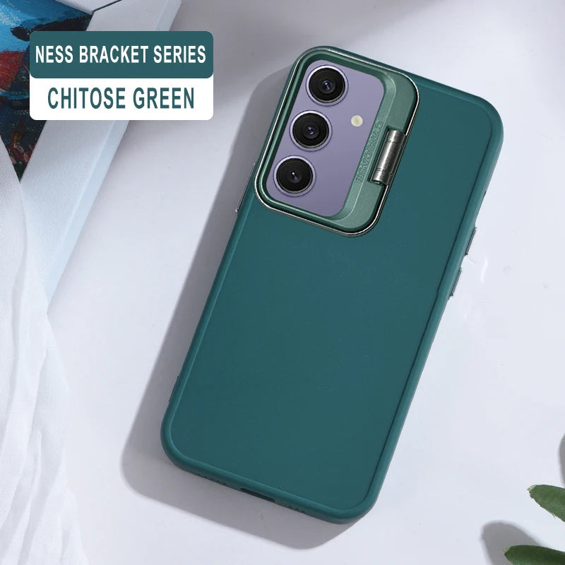 Folding lens stand matte shockproof bumper case samsung - product image