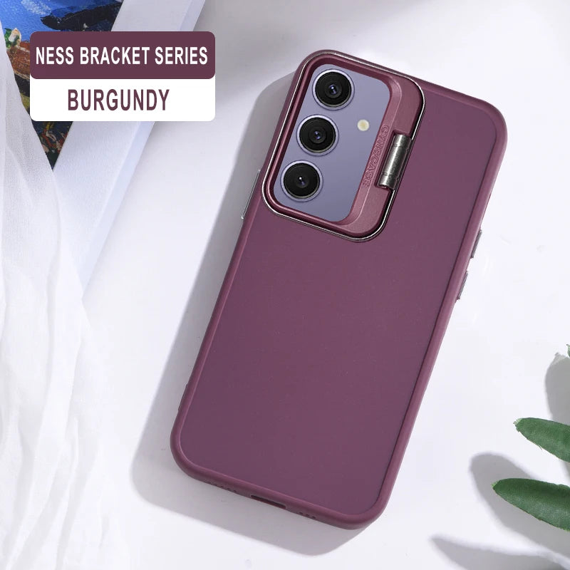 Folding lens stand matte shockproof bumper case samsung - product image