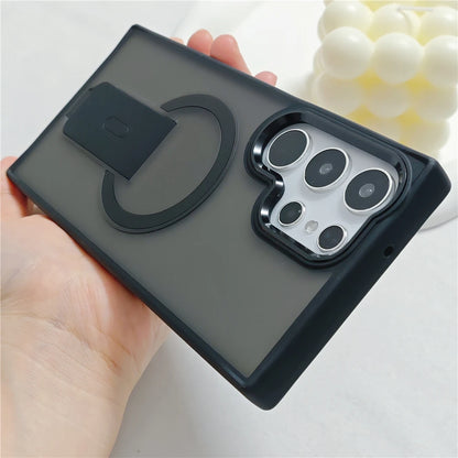 Folding stand holder matte magnetic wireless charge case samsung - product image