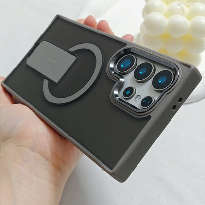 Folding stand holder matte magnetic wireless charge case samsung - product image