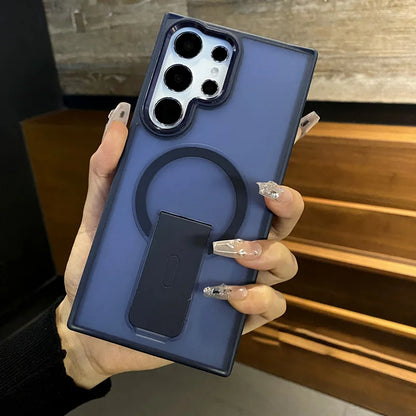 Folding stand holder matte magnetic wireless charge case samsung - product image