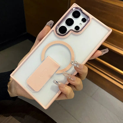 Folding stand holder matte magnetic wireless charge case samsung - product image