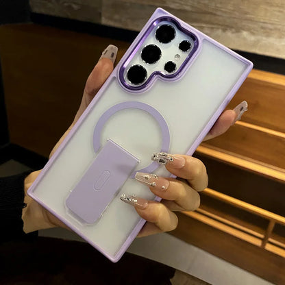 Folding stand holder matte magnetic wireless charge case samsung - product image