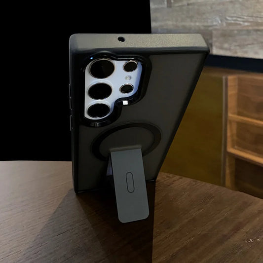 Folding stand holder matte magnetic wireless charge case samsung - product image