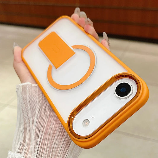 Folding stand magnetic matte wireless charging case - product image