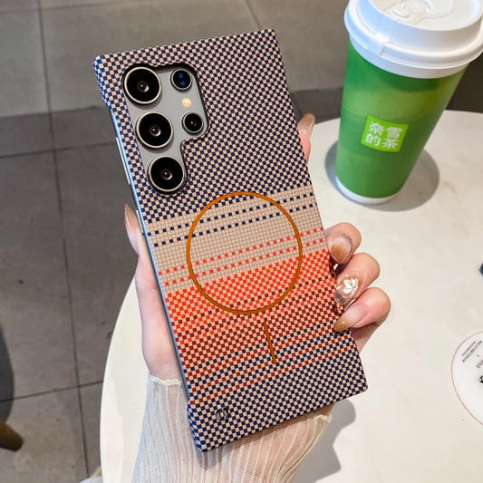 Frameless carbon fiber magnetic wireless charging hard pc case samsung - product image