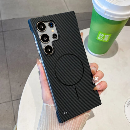 Frameless carbon fiber magnetic wireless charging hard pc case samsung - product image