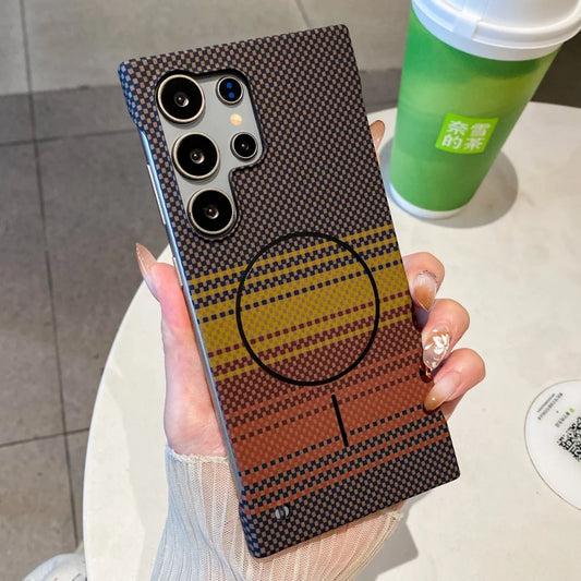 Frameless carbon fiber magnetic wireless charging hard pc case samsung - product image