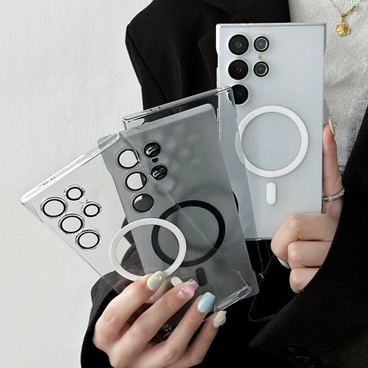 Frameless matte magnetic shockproof case with camera protection - product image