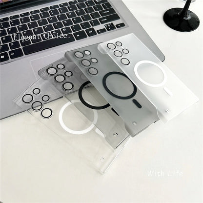 Frameless matte magnetic shockproof case with camera protection - product image