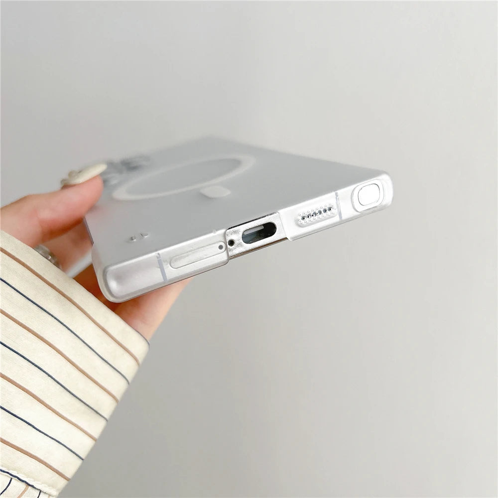 Frameless matte magnetic shockproof case with camera protection - product image