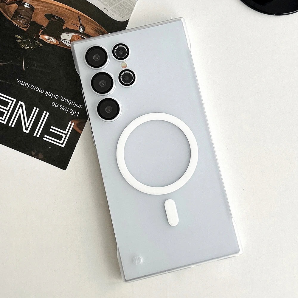 Frameless matte magnetic shockproof case with camera protection - product image