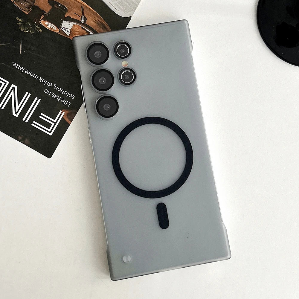 Frameless matte magnetic shockproof case with camera protection - product image