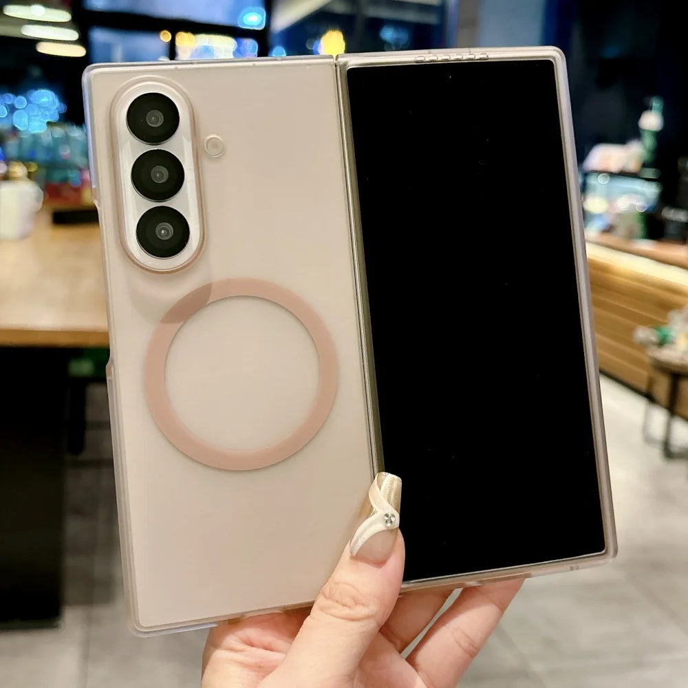 Frosted magnetic wireless charging shockproof case samsung z fold - product image